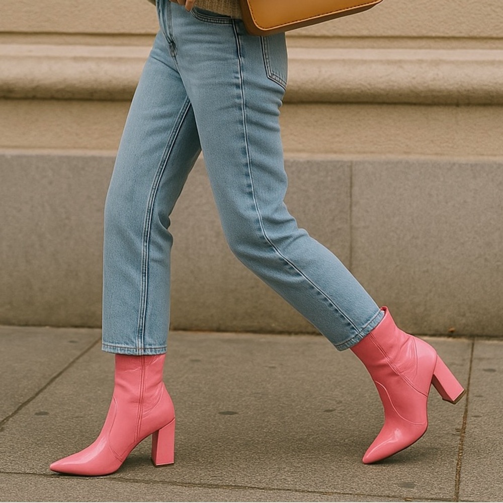 NEW Pink Ankle Boots